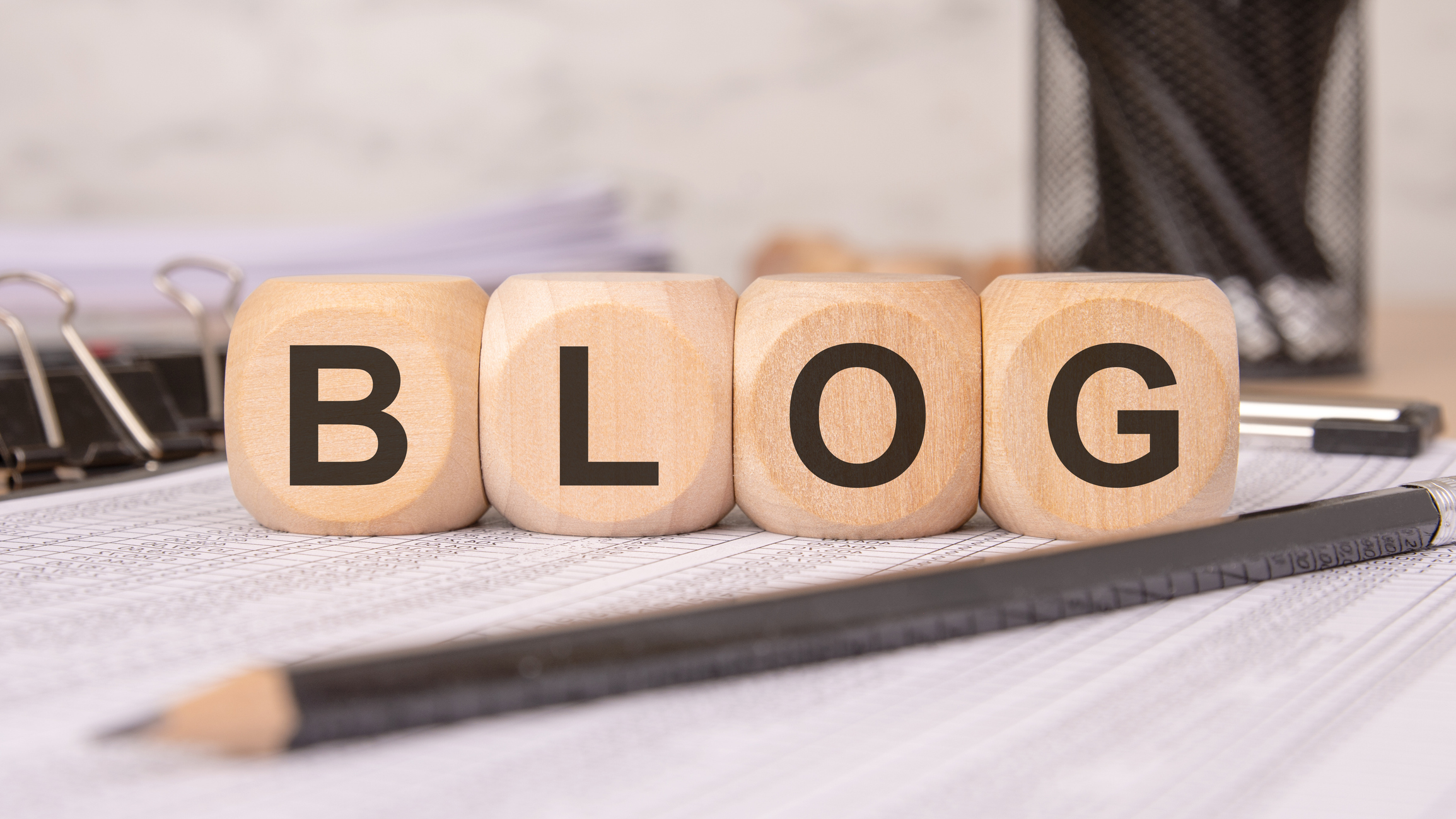 Image of 4 Scrabble Tiles spelling out BLOG